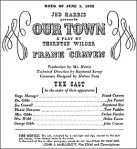 A playbill title page of Our Town